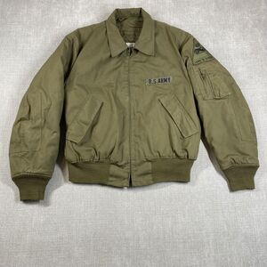 Vintage Isratex Jacket Mens Large Green Cold Weather Aramid US Army Bomber